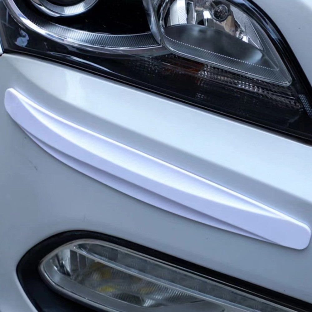 2Pcs Universal Anti-Collision Car Bumper Guard Protector Car Corner Anti-Scratch Strips White