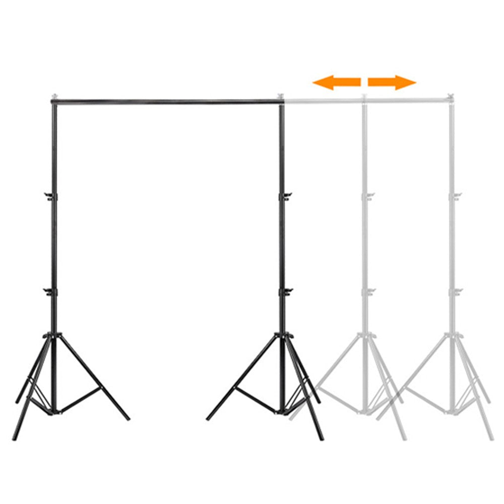 Adjustable Backdrop Support Stand Set Photography Background Support System with Storage Bag