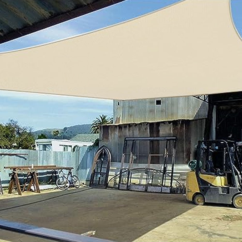 Rectangle Sun Shade Sail Canopy Outdoor Yard Awning Pergola Cover Light Yellow