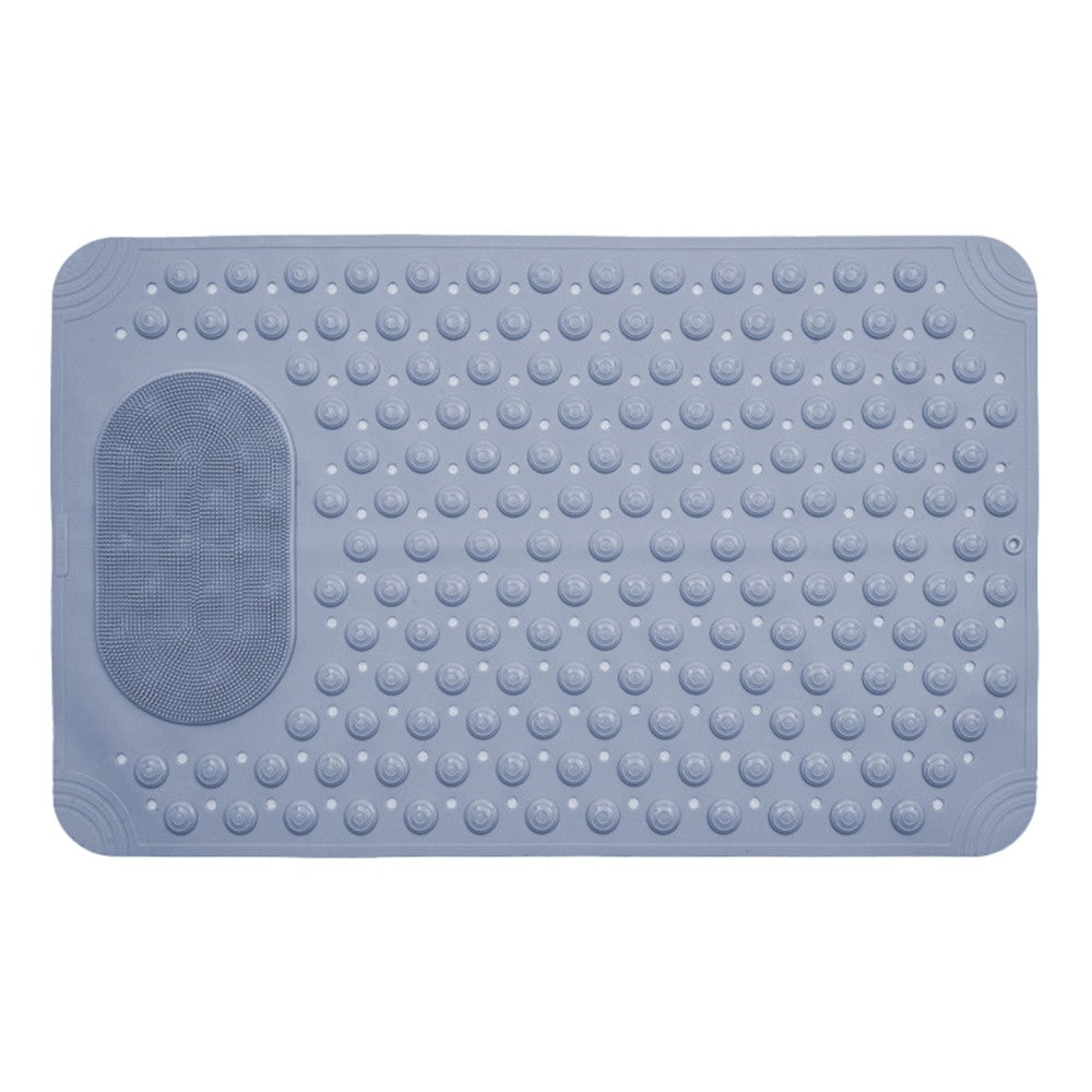 36x69cm Shower Mat Non-Slip Bathtub Mat Shower Foot Massage Mat with Drain Holes Grey