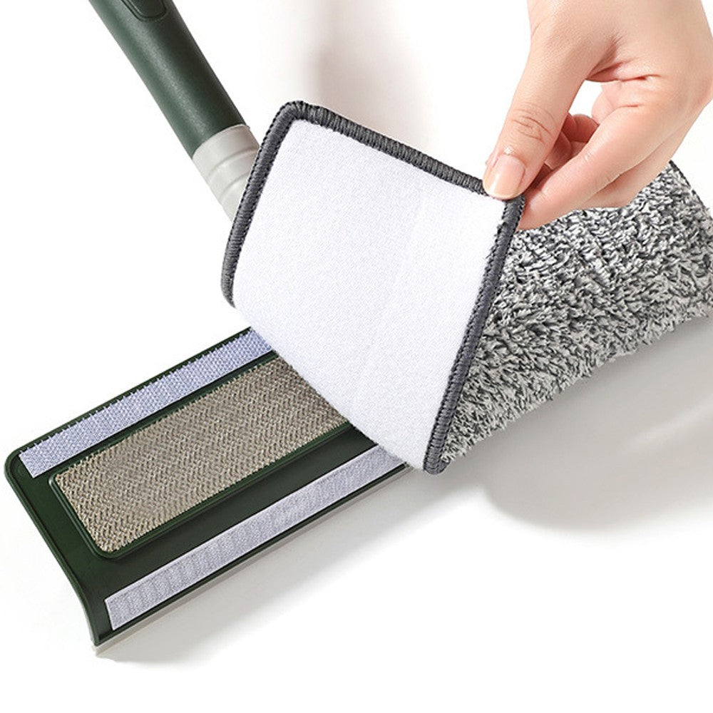 2 in 1 Window Cleaning Tool Window Squeegee Cleaner Kit with Microfiber Dusters Head