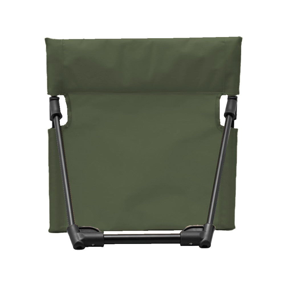 2Pcs Folding Beach Lounge Chair Portable Beach Mat with Backrest Army Green