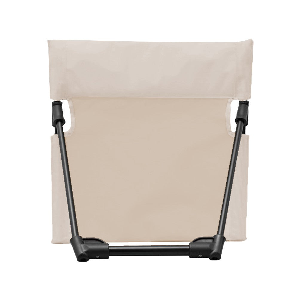 1Pc Folding Beach Lounge Chair Portable Beach Mat with Backrest Beige