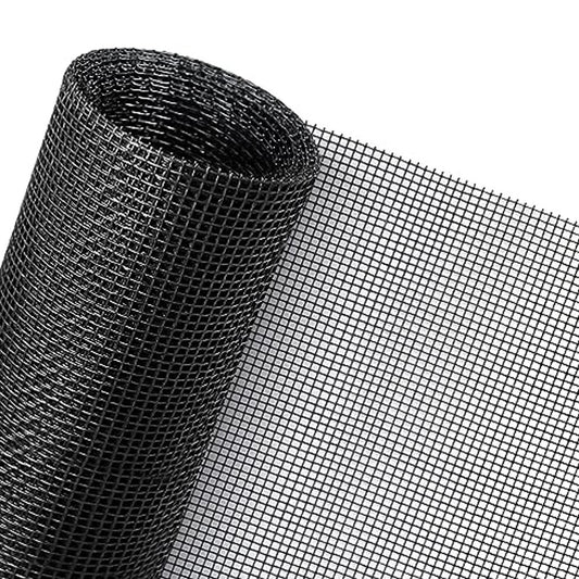 A Roll of 100x500cm Window Screen Replacement Door Screen Mesh Pet Screen Black