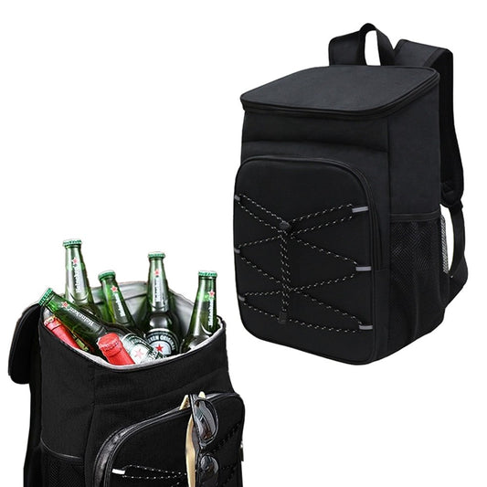 Water-resistant Insulated Cooling Backpack Picnic Camping Cooler Bag Black