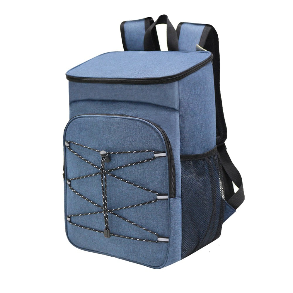 Water-resistant Insulated Cooling Backpack Picnic Camping Cooler Bag Navy Blue