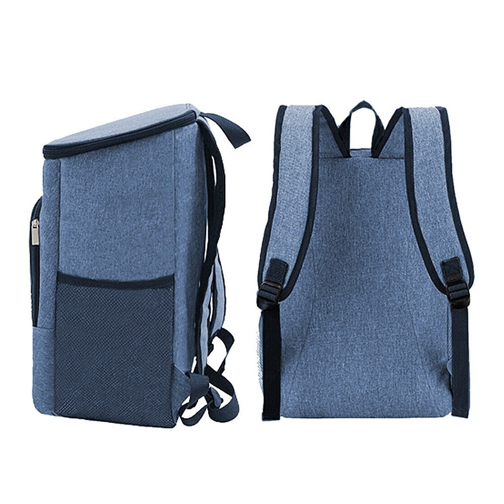 Water-resistant Insulated Cooling Backpack Picnic Camping Cooler Bag Navy Blue