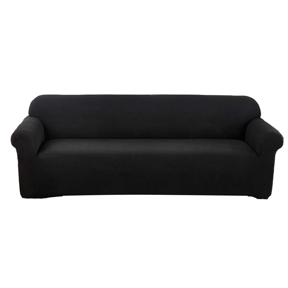 For 3-Seater Water-Repellent Sofa Cover Stretch Couch Cover Slipcover Furniture Protector Black