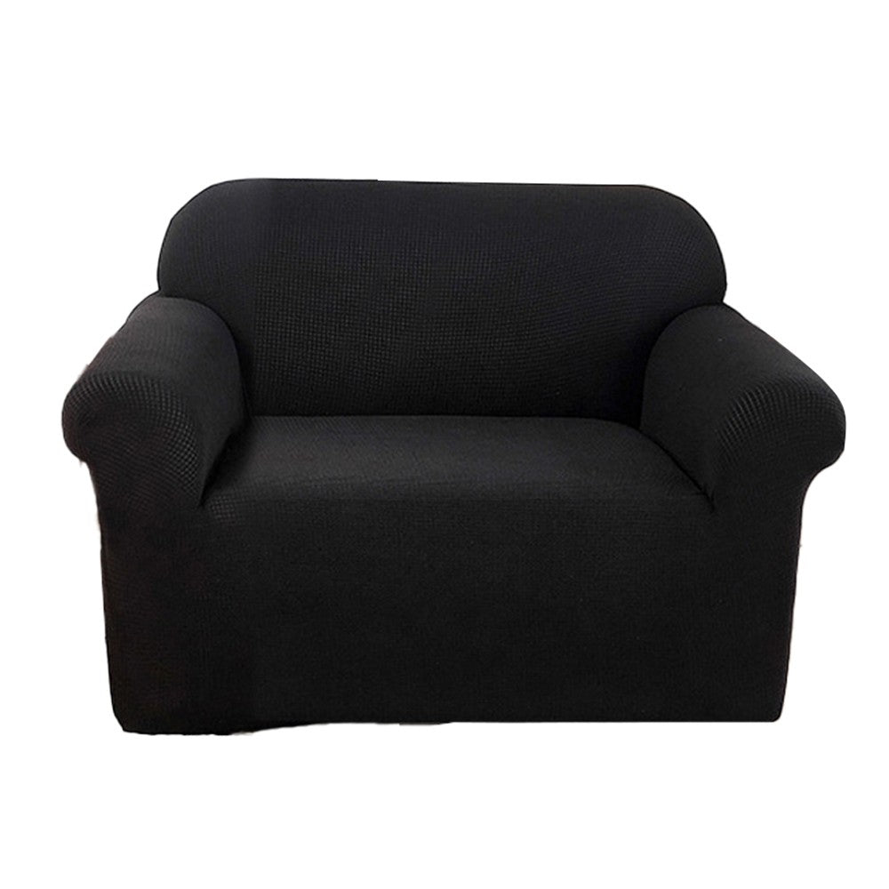 For 1-Seater Water-Repellent Sofa Cover Stretch Couch Cover Slipcover Furniture Protector Black