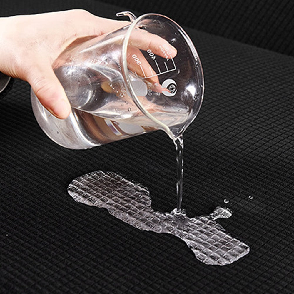 For 3-Seater Water-Repellent Sofa Cover Stretch Couch Cover Slipcover Furniture Protector Black