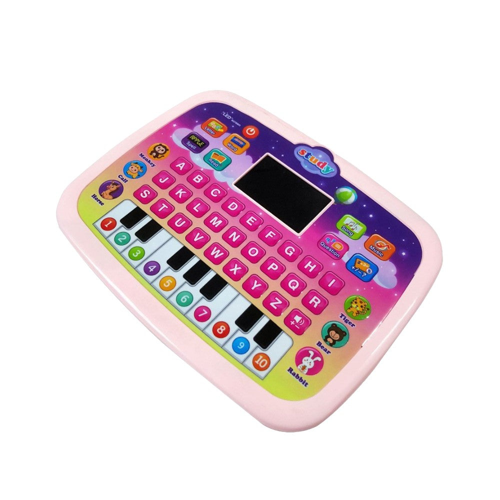1Pc Kids Early Educational Learning Toy Tablet Toddlers Fun Toy Laptop Pink