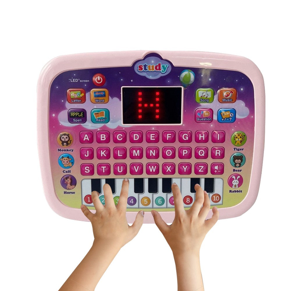 1Pc Kids Early Educational Learning Toy Tablet Toddlers Fun Toy Laptop Pink