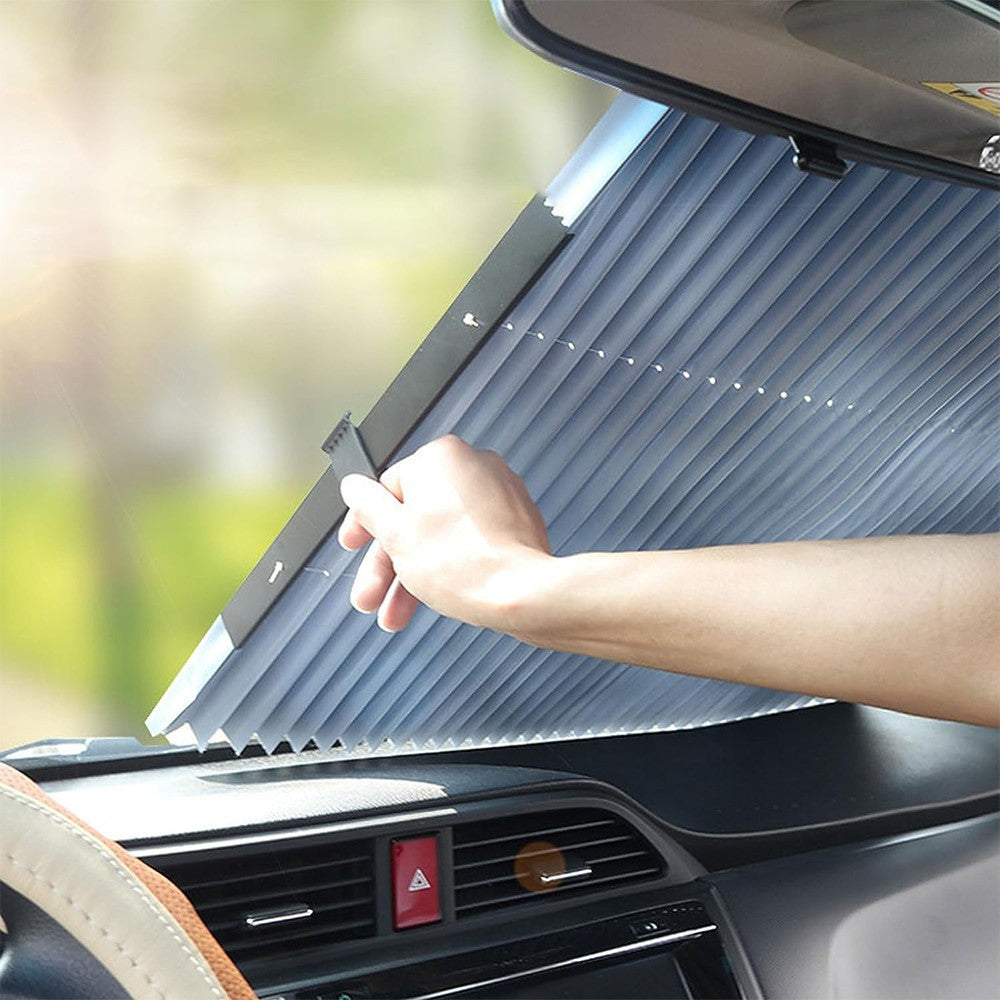 200x80cm Car Retractable Curtain Windshield Sunshade for Front Rear Windshield