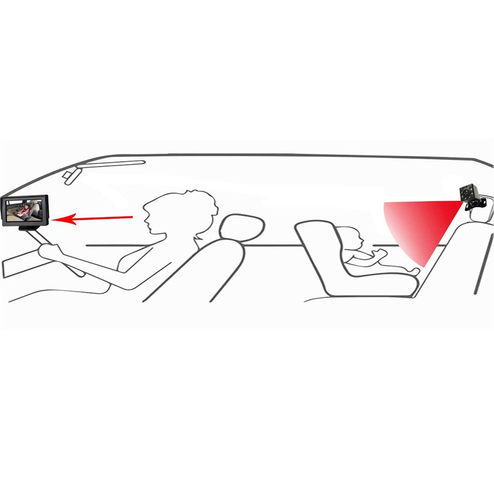 720P HD Baby Monitor Car Seat Rear Mirror Camera Child Safety Camera Monitoring Device