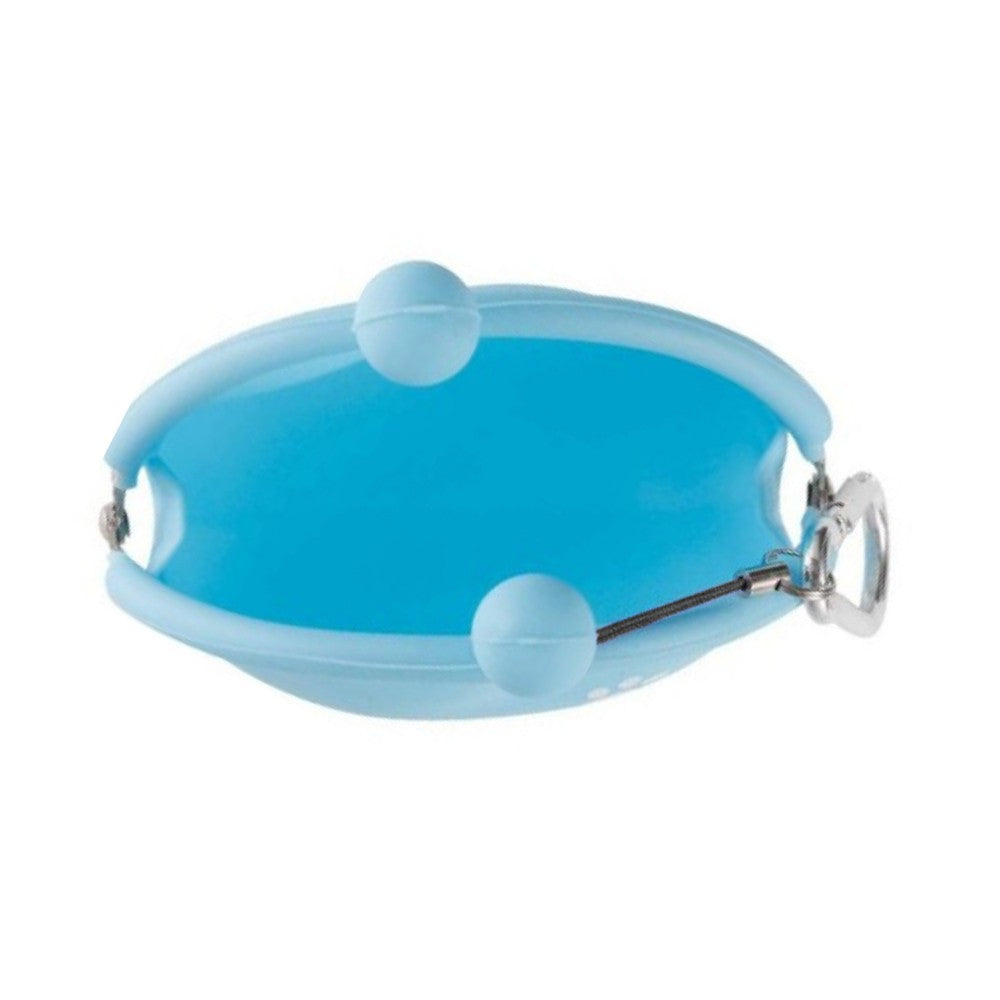 1Pc Dog Treat Bag with Carabiner Silicone Pet Treat Pouch for Dog Training Blue