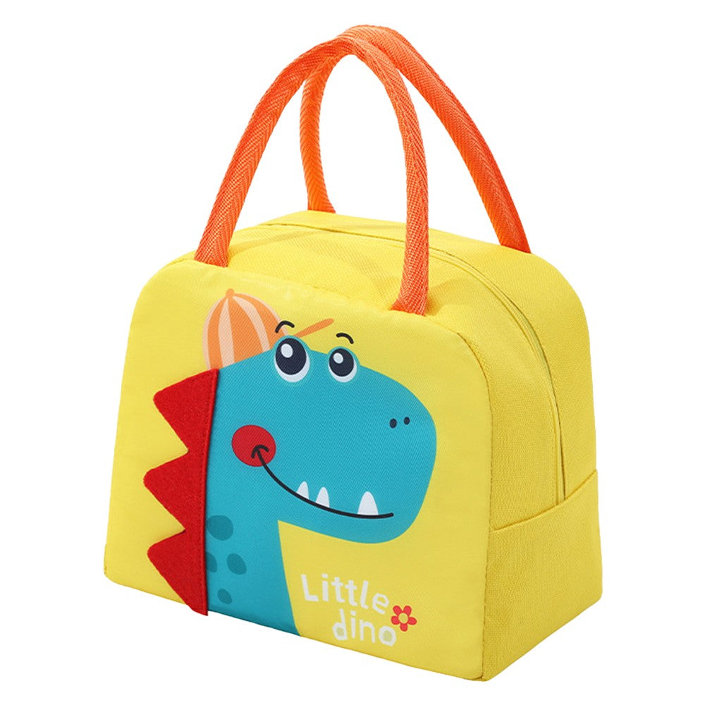Kids Lunch Bag Cartoon Animal Insulated Lunch Box Tote Bag Reusable Picnic Bag Yellow