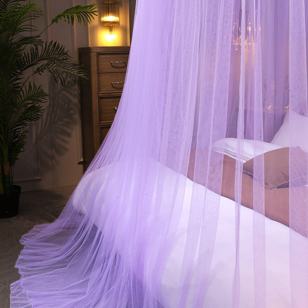 Bed Canopy Bedcover Bed Curtain Dome Mosquito Net Universal Size Purple