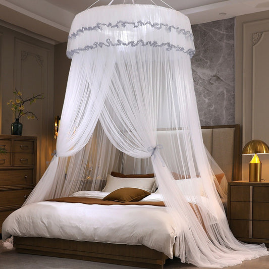 Bed Canopy Bedcover Bed Curtain Dome Mosquito Net Universal Size White