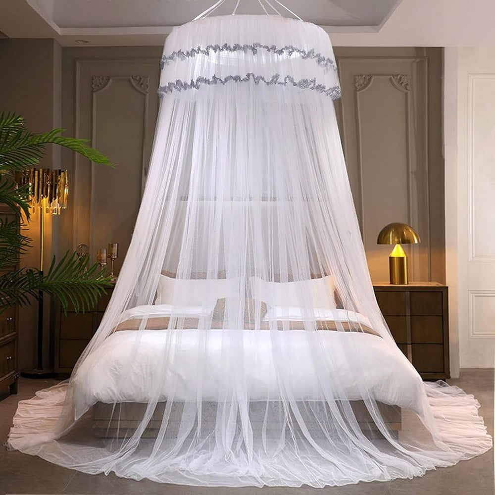 Bed Canopy Bedcover Bed Curtain Dome Mosquito Net Universal Size White