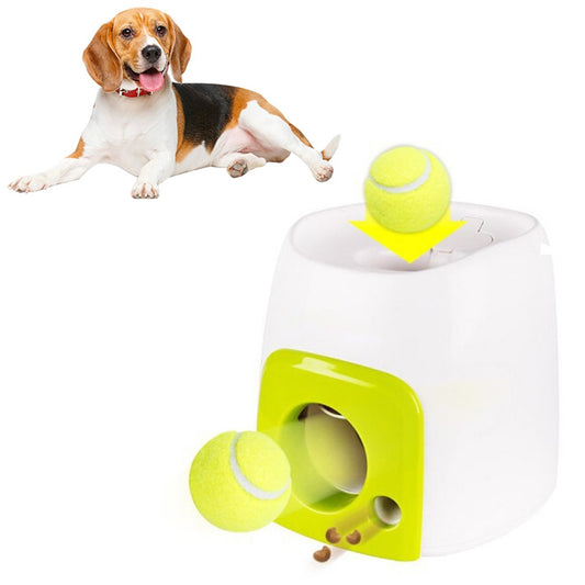 Dog Interactive Treat Dispenser Automatic Treat Reward Machine Ball Thrower Pet Toy