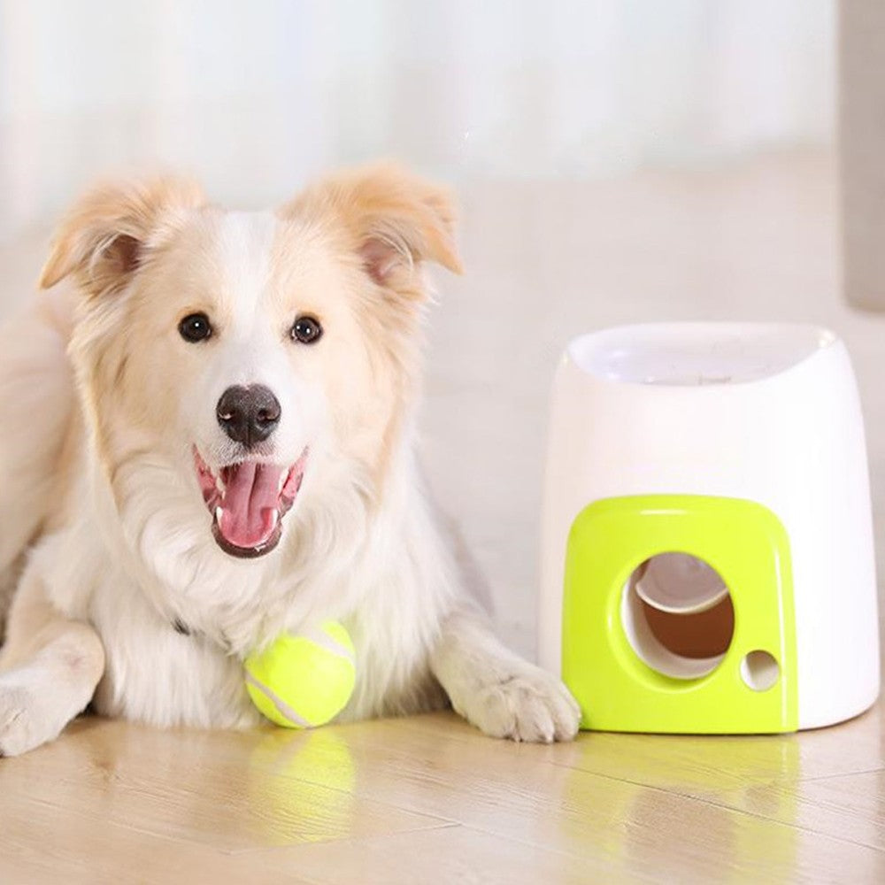 Dog Interactive Treat Dispenser Automatic Treat Reward Machine Ball Thrower Pet Toy