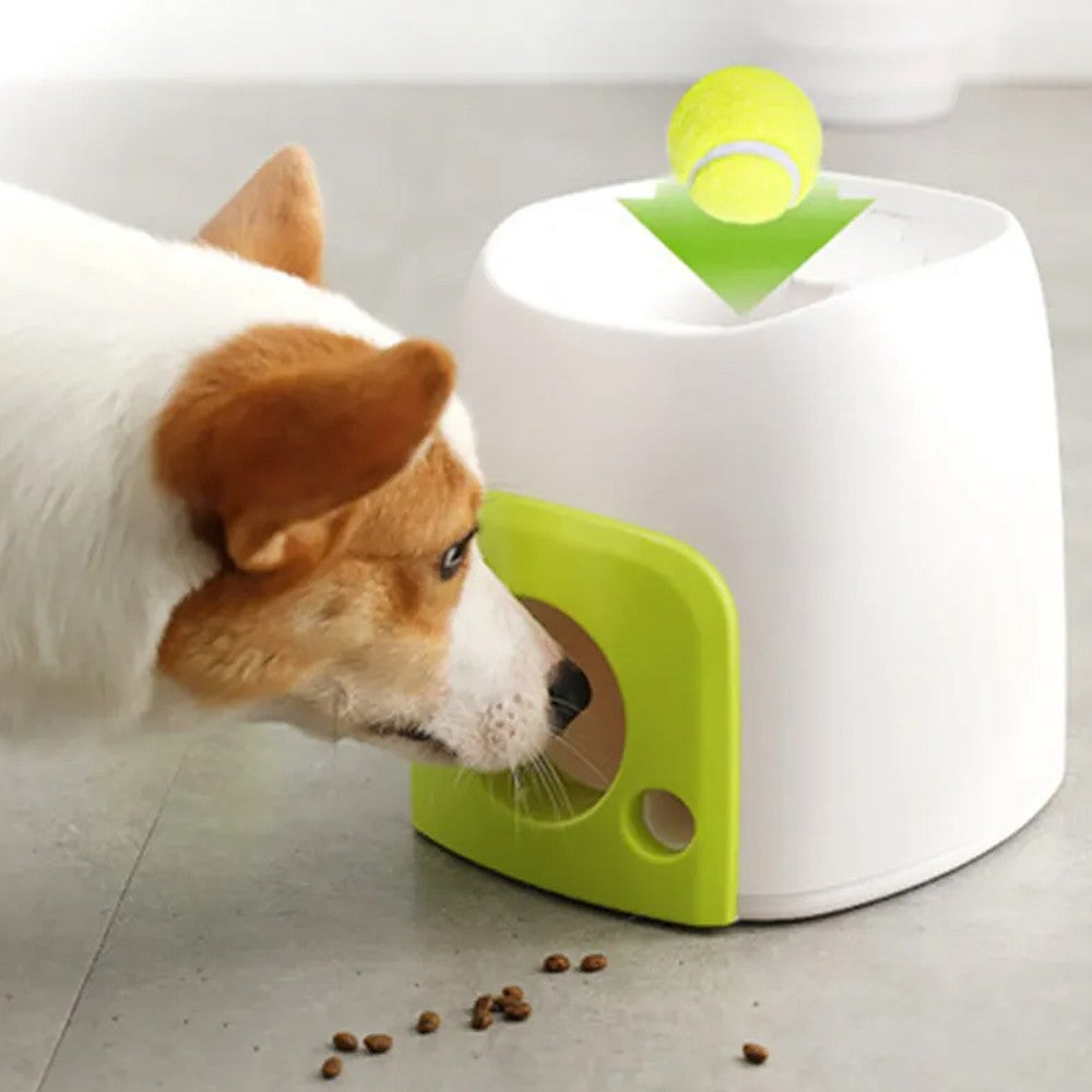 Dog Interactive Treat Dispenser Automatic Treat Reward Machine Ball Thrower Pet Toy
