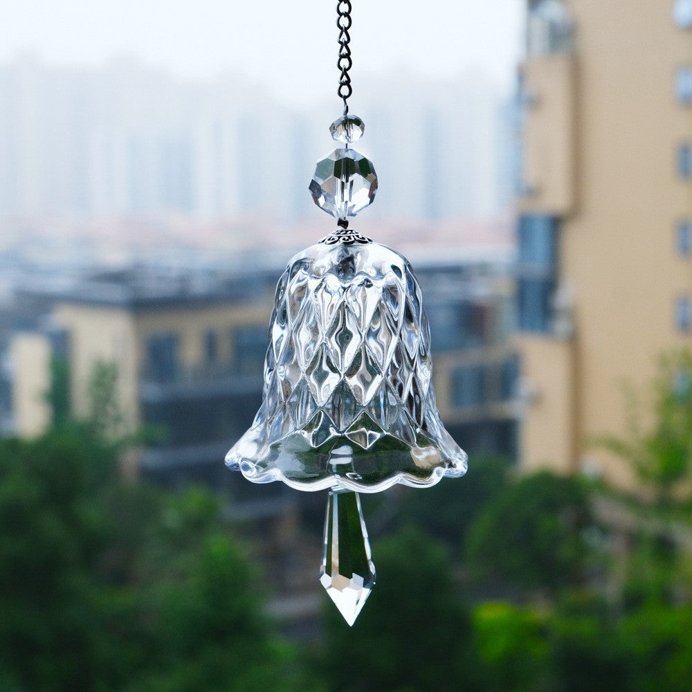 2Pcs Glass Wind Chime Sun Catcher Hanging Crystal Prism Ornament Home Decor