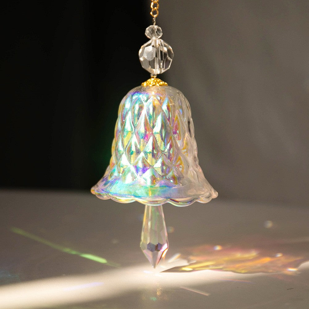 2Pcs Glass Wind Chime Sun Catcher Hanging Crystal Prism Ornament Home Decor