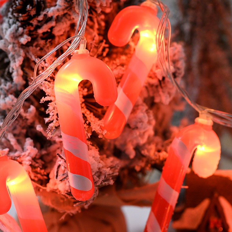 1.5M Christmas Candy Cane String Lights Battery Powered Led Fairy Lights String Xmas Decor