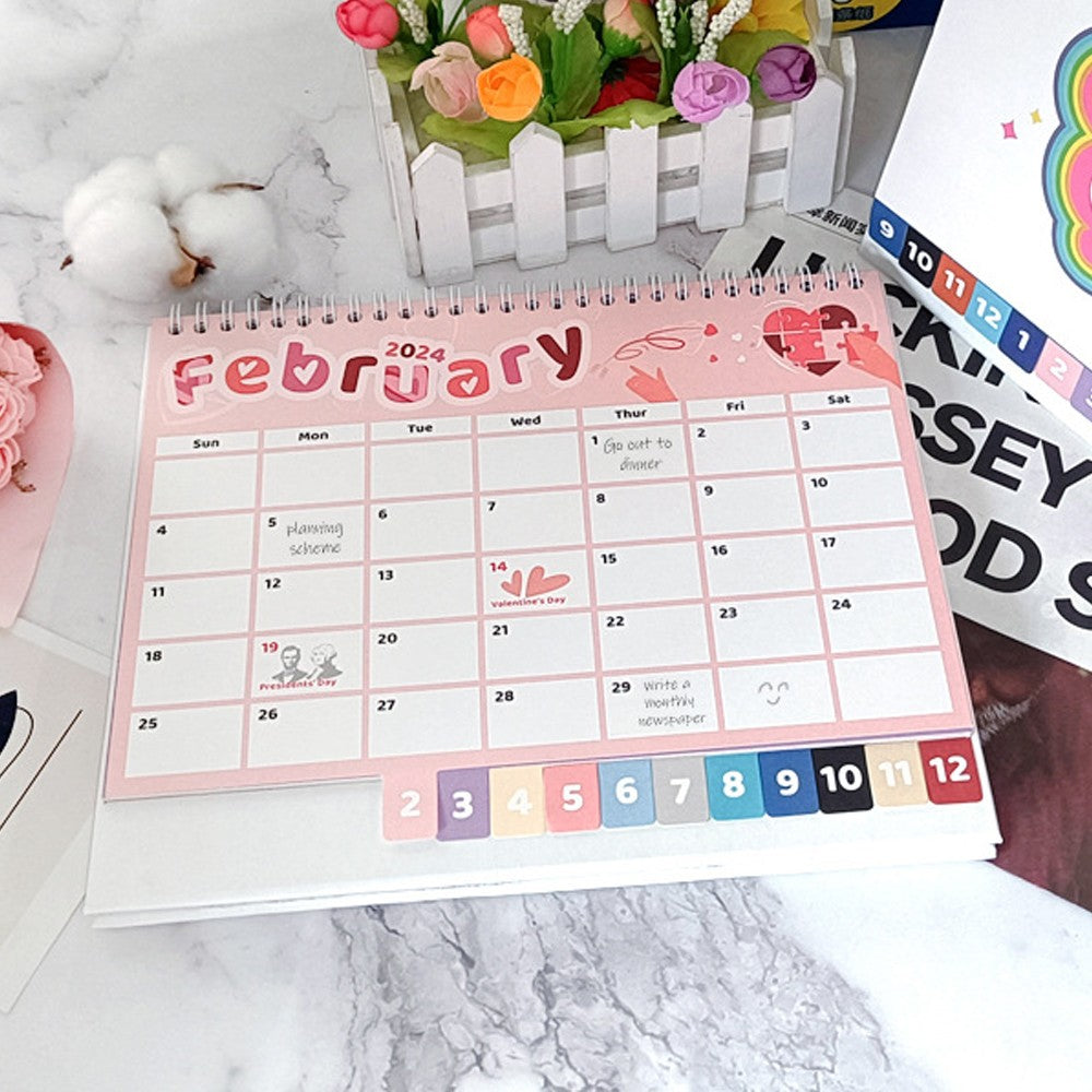 2024 Desk Calendar 16 Months Calendar for Home Office Planning and Organization