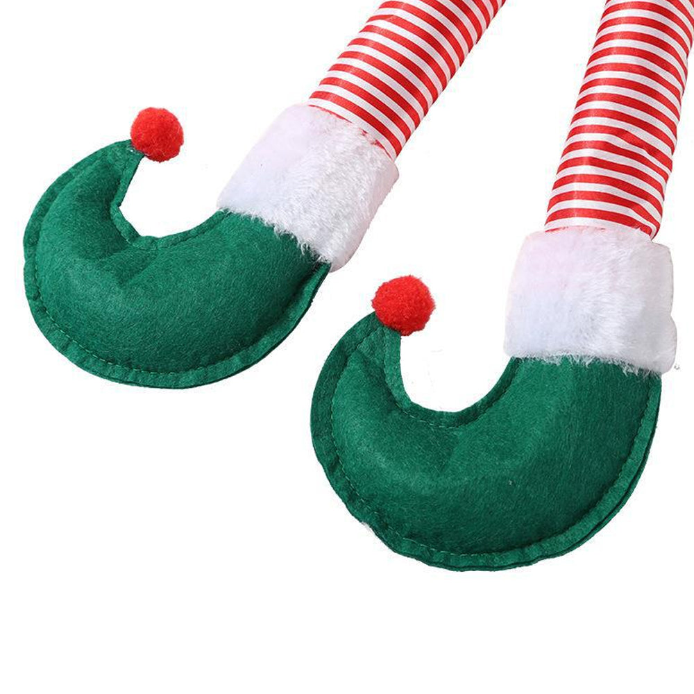 2XChristmas Santa Legs Decorations Tree Hanging Pendants