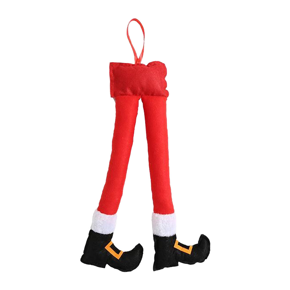 Red Christmas Santa Legs Decorations Tree Hanging Pendants