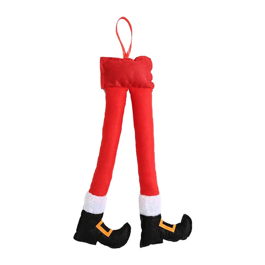 Red Christmas Santa Legs Decorations Tree Hanging Pendants