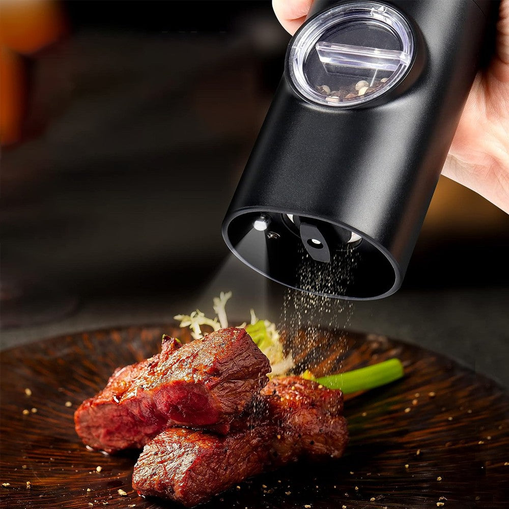 2XElectric Pepper Grinder Battery Operated Salt Mill Adjustable Grinder