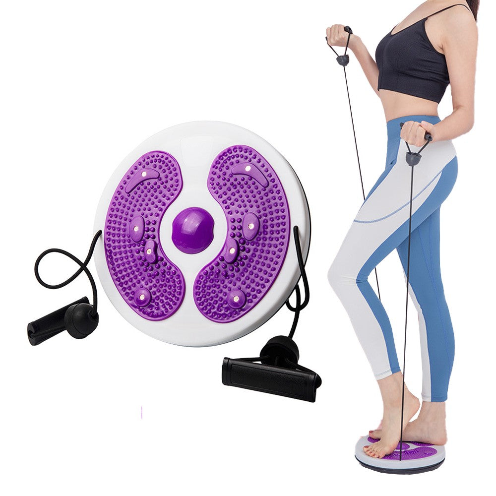 Puple Twist Waist Board Foot Sole Massage Disc with Drawstrings
