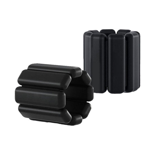 Black Pair of Adjustable Wrist Ankle Weights Unisex Strength Training Set