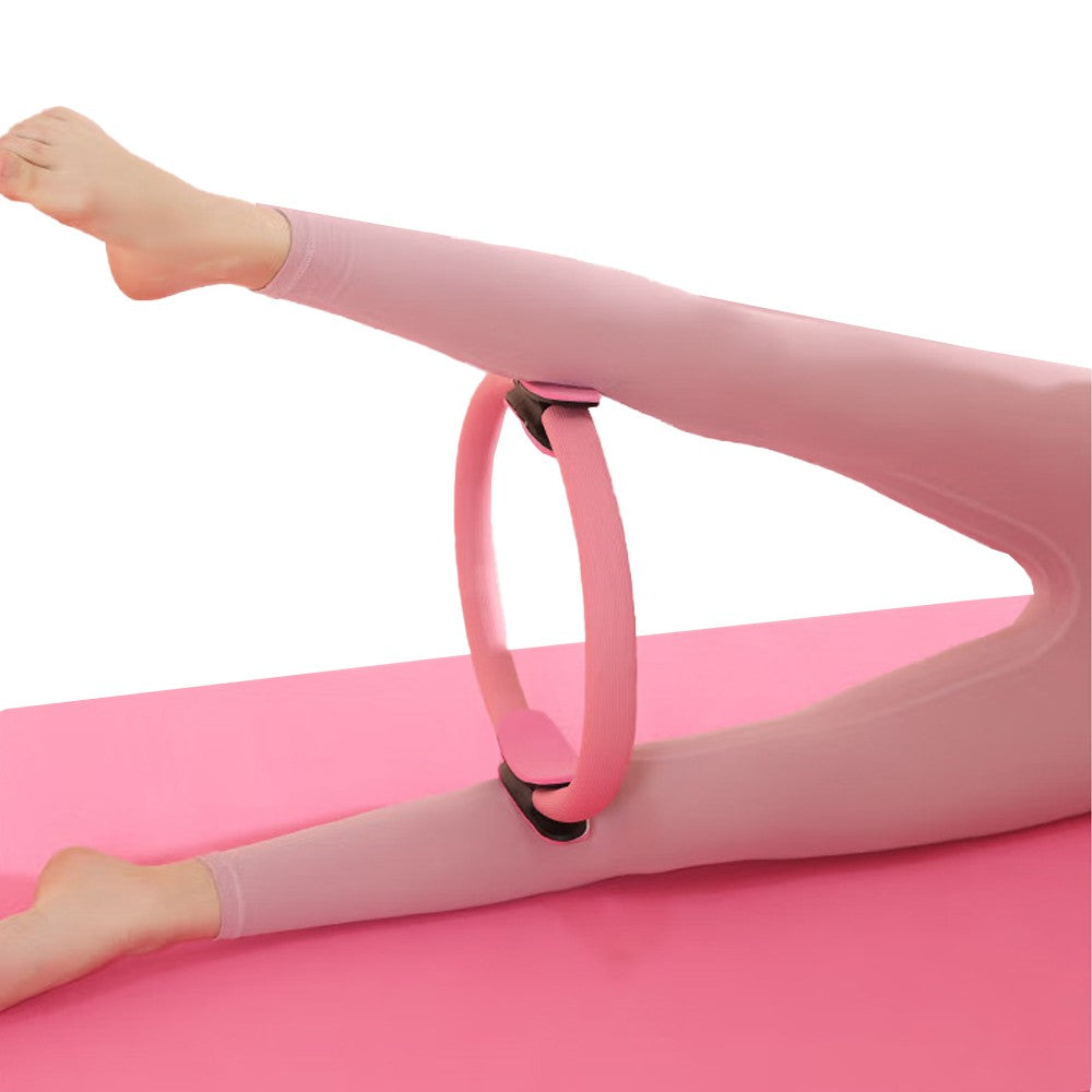 Pink Pilates Ring Resistance Training Tool Yoga Exercise Magic Circle Grip