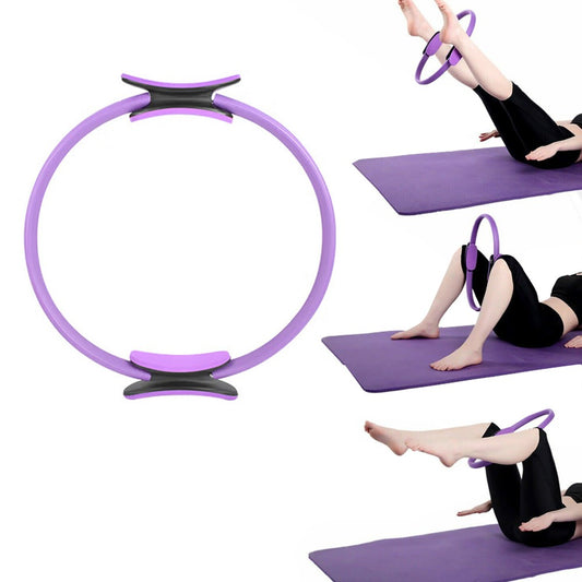 Purple Pilates Ring Resistance Training Tool Yoga Exercise Magic Circle Grip