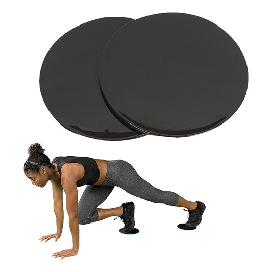 Black 2PCS Gym Training Fitness Exercise Glider Slide Core Slider Workout