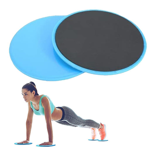 Blue 2PCS Gym Training Fitness Exercise Glider Slide Core Slider Workout