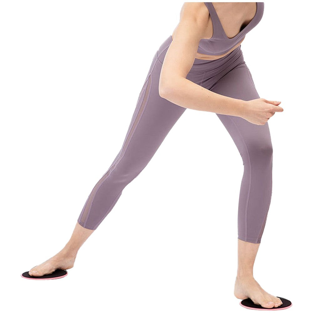 Pink 2PCS Gym Training Fitness Exercise Glider Slide Core Slider Workout