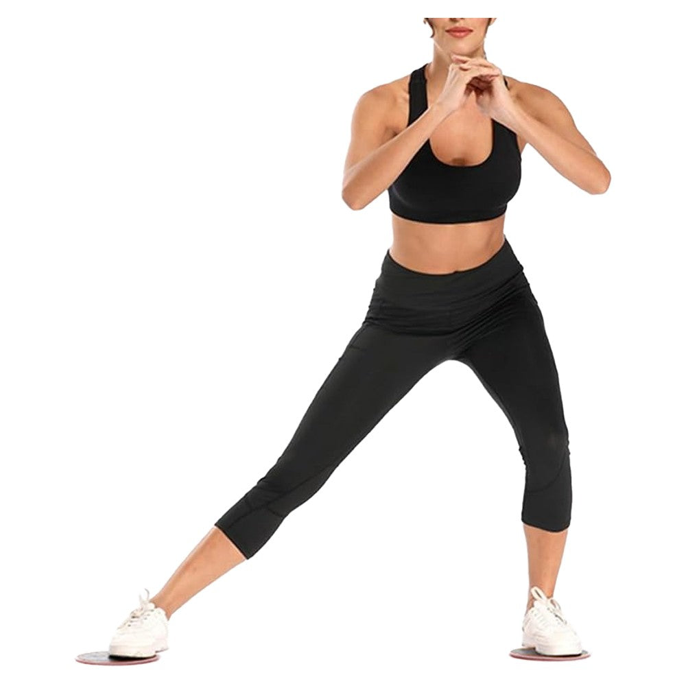 Pink 2PCS Gym Training Fitness Exercise Glider Slide Core Slider Workout