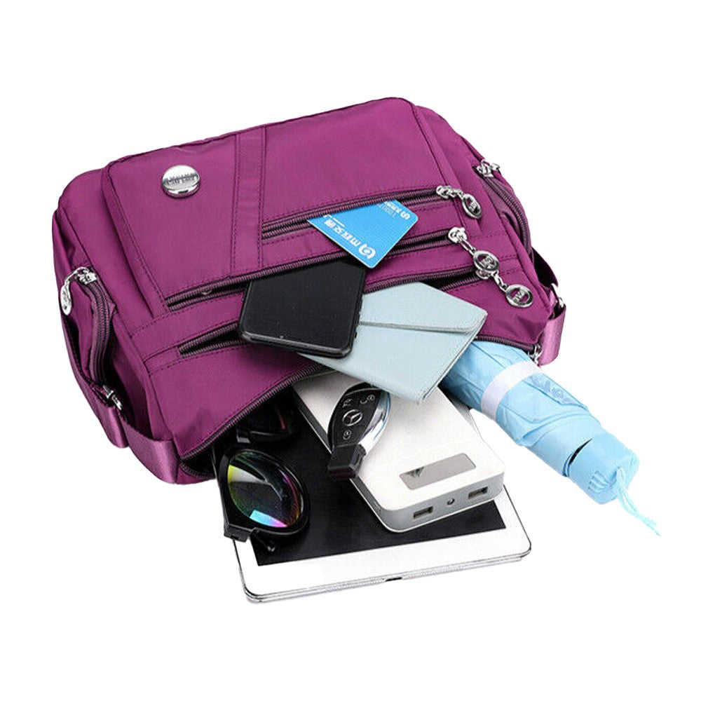 Puple Multifunctional Casual Crossbody Shoulder Bag Handbags for Women