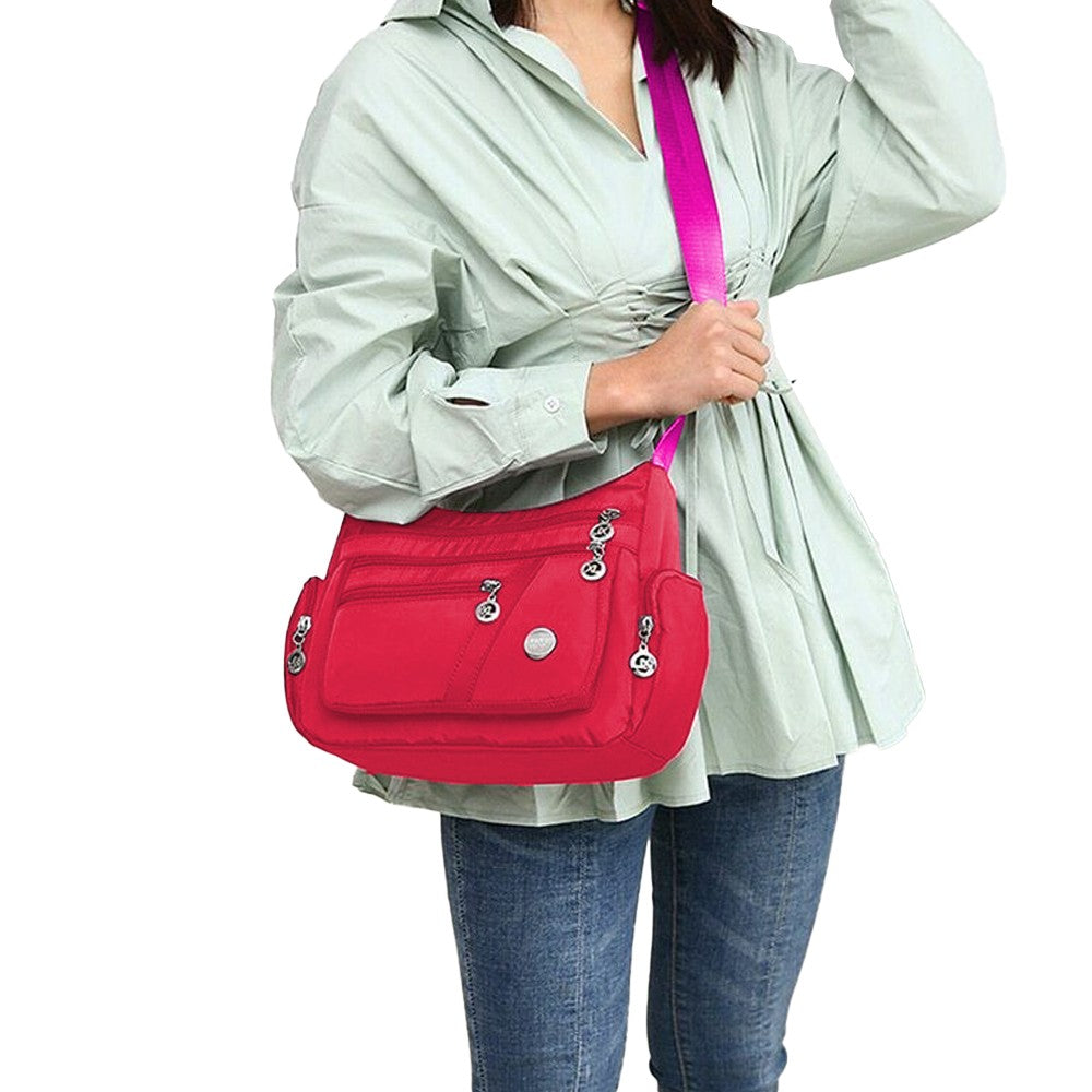 Rose Multifunctional Casual Crossbody Shoulder Bag Handbags for Women