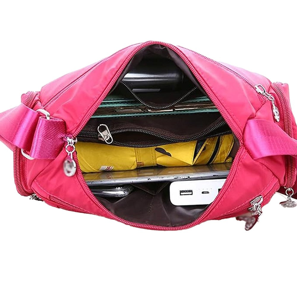 Rose Multifunctional Casual Crossbody Shoulder Bag Handbags for Women