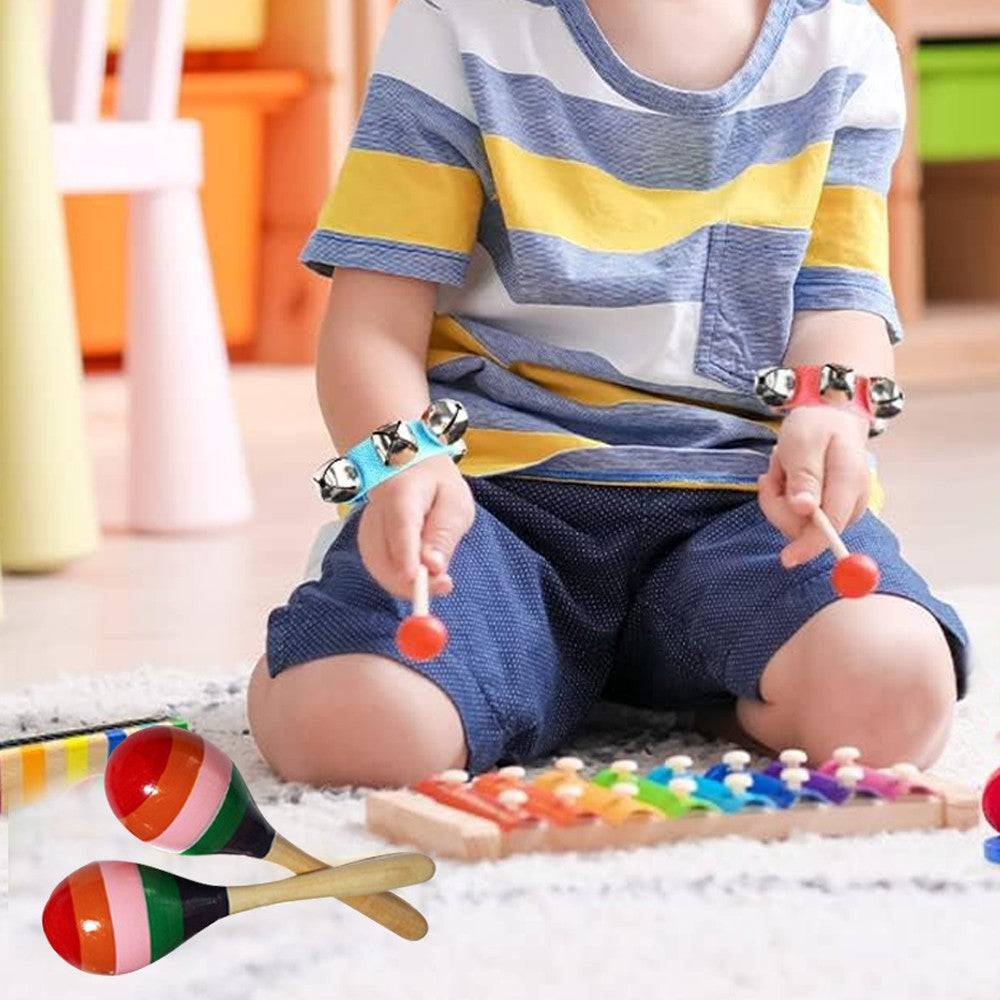 Kids Musical Instrument Set 14pcs Wooden Percussion Musical Toys for Kids