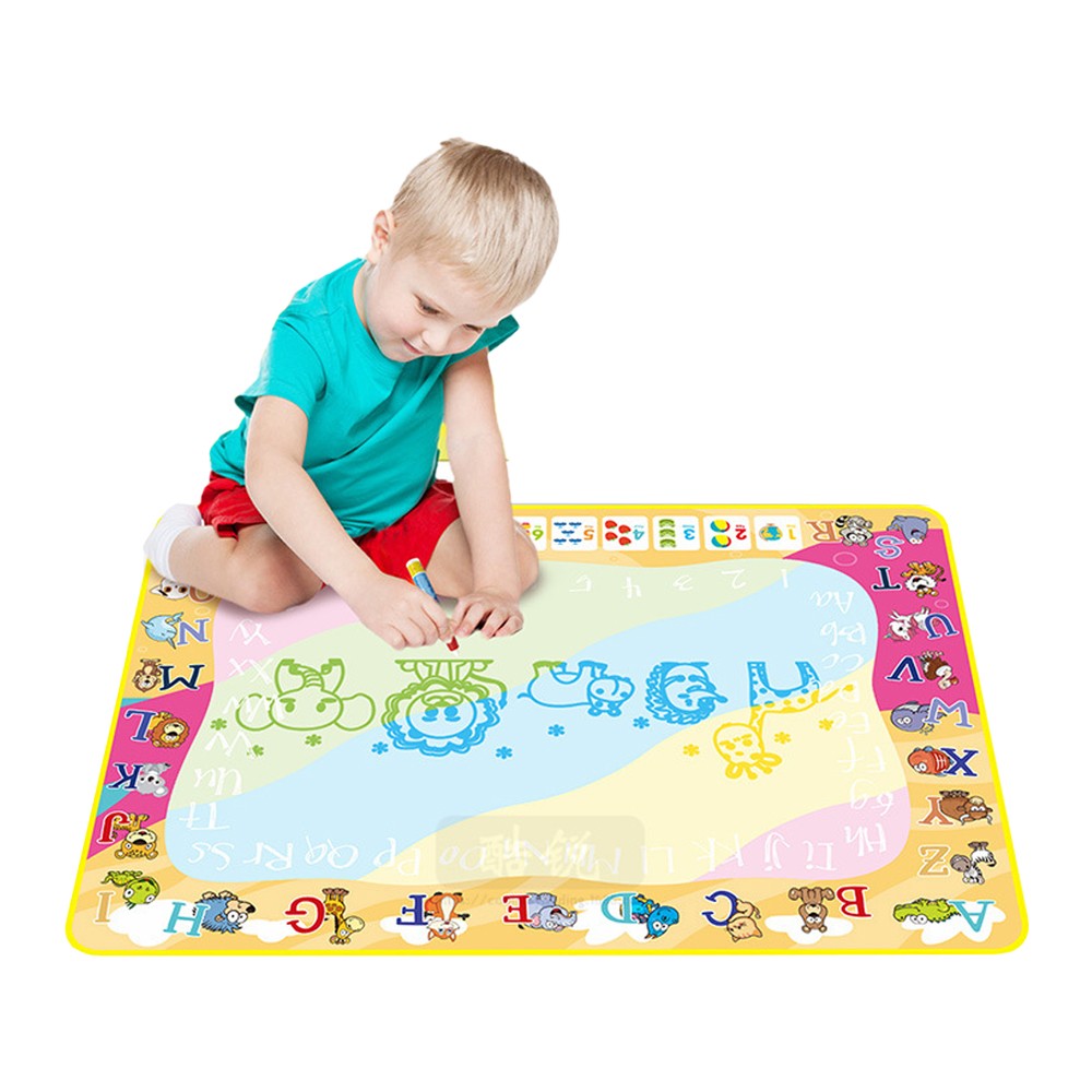 Style2 Water Drawing Mat Cartoon Doodle Toy Mat Reusable Kids Painting Board
