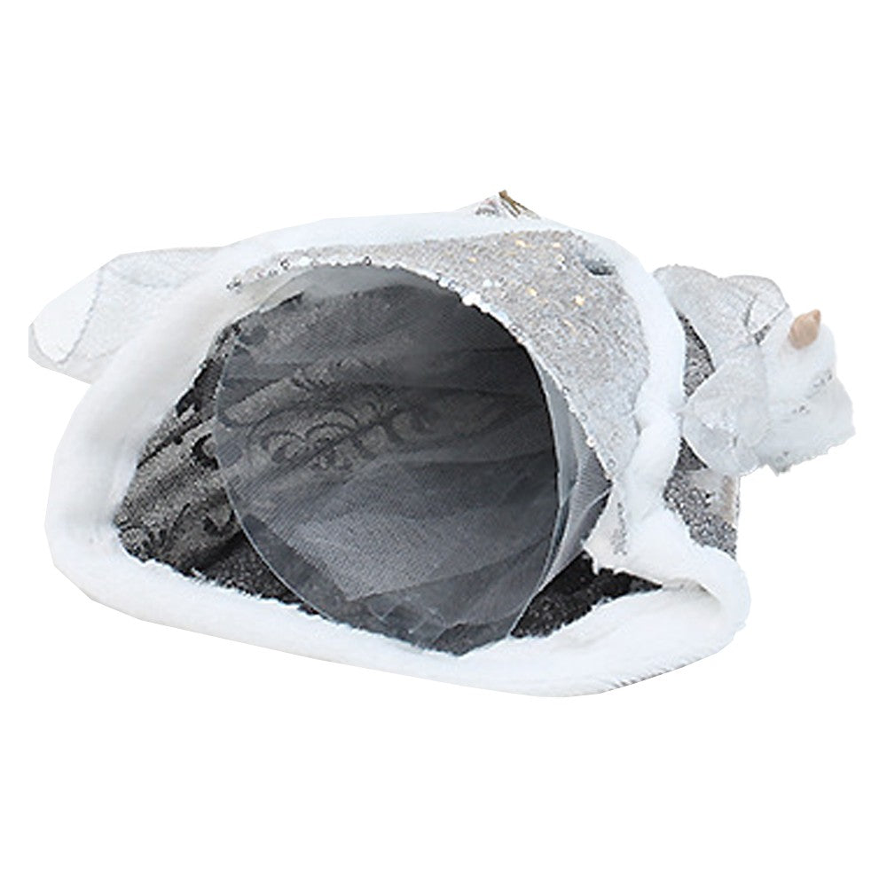 Silver Angel Christmas Tree Topper Ornament with  Wings for Xmas Decoration