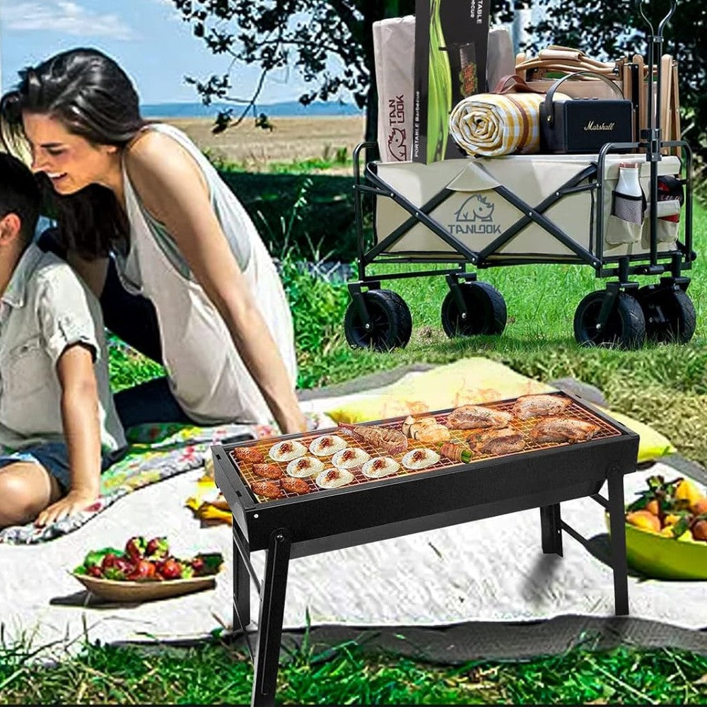 Charcoal BBQ Grill Portable Folding Outdoor Grill