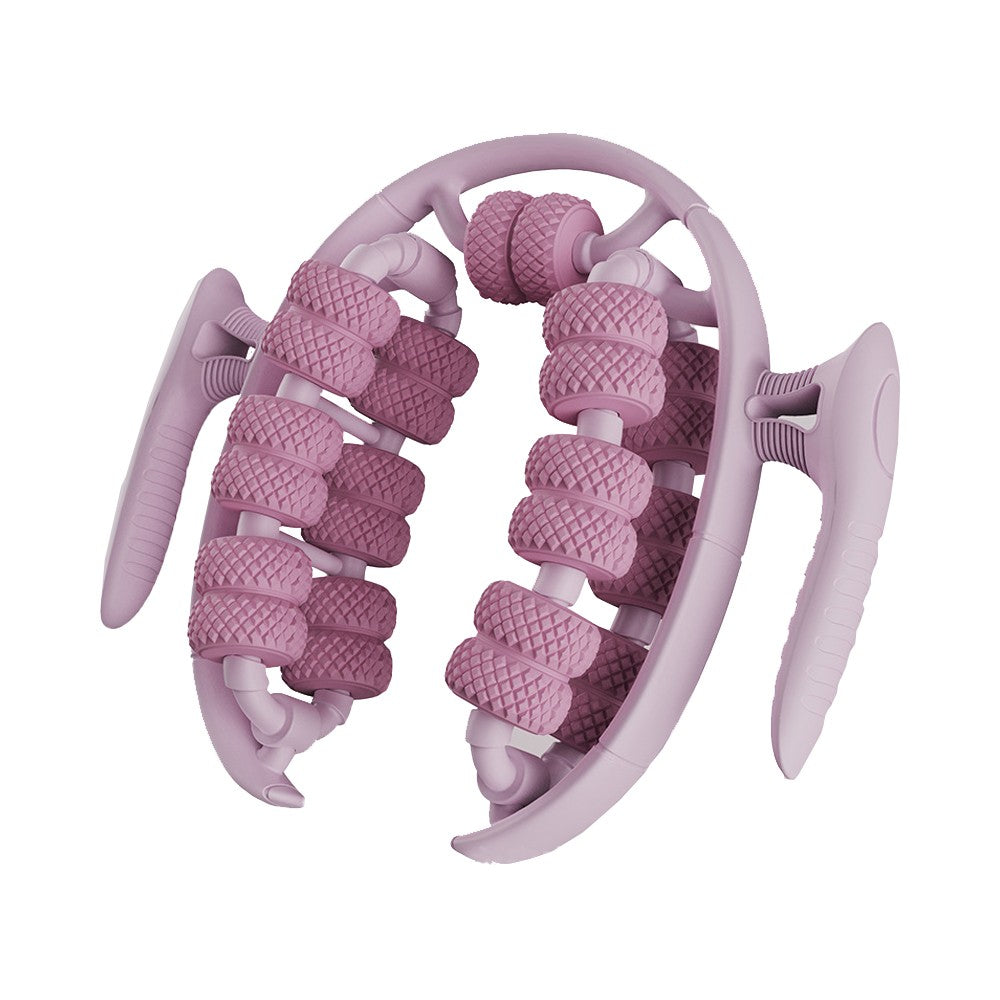 Pink 26 Wheels Annular Leg Clamp Massager Leg Massage Device Muscle Relaxer